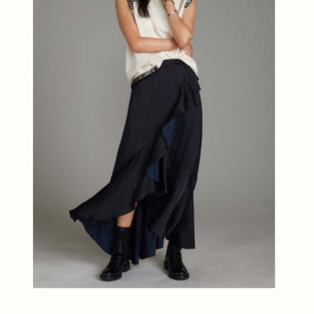 Maeve Ruffled Wrap Maxi Skirt